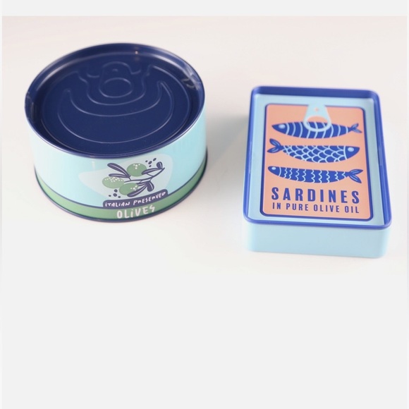 Target Other - Target Bullseye Metal Tin Set - Olives and Sardines Tins